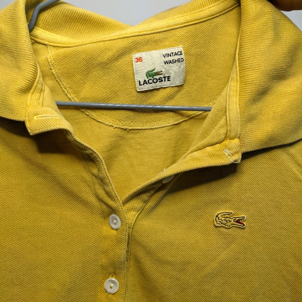 Yellow Lacoste Polo Top